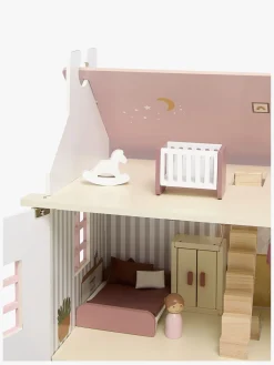 Alice & Fox Dukkehus med Møbel & 4 Dukker, Pink