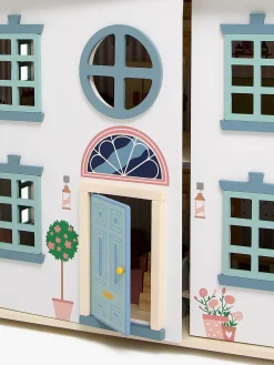 Alice & Fox Dukkehus med Møbler & 4 Dukker, Blå