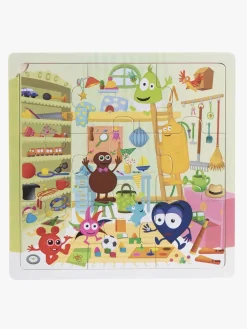 Babblarna Træpuslespil i Babblarnas Rodebutik 9 Brikker