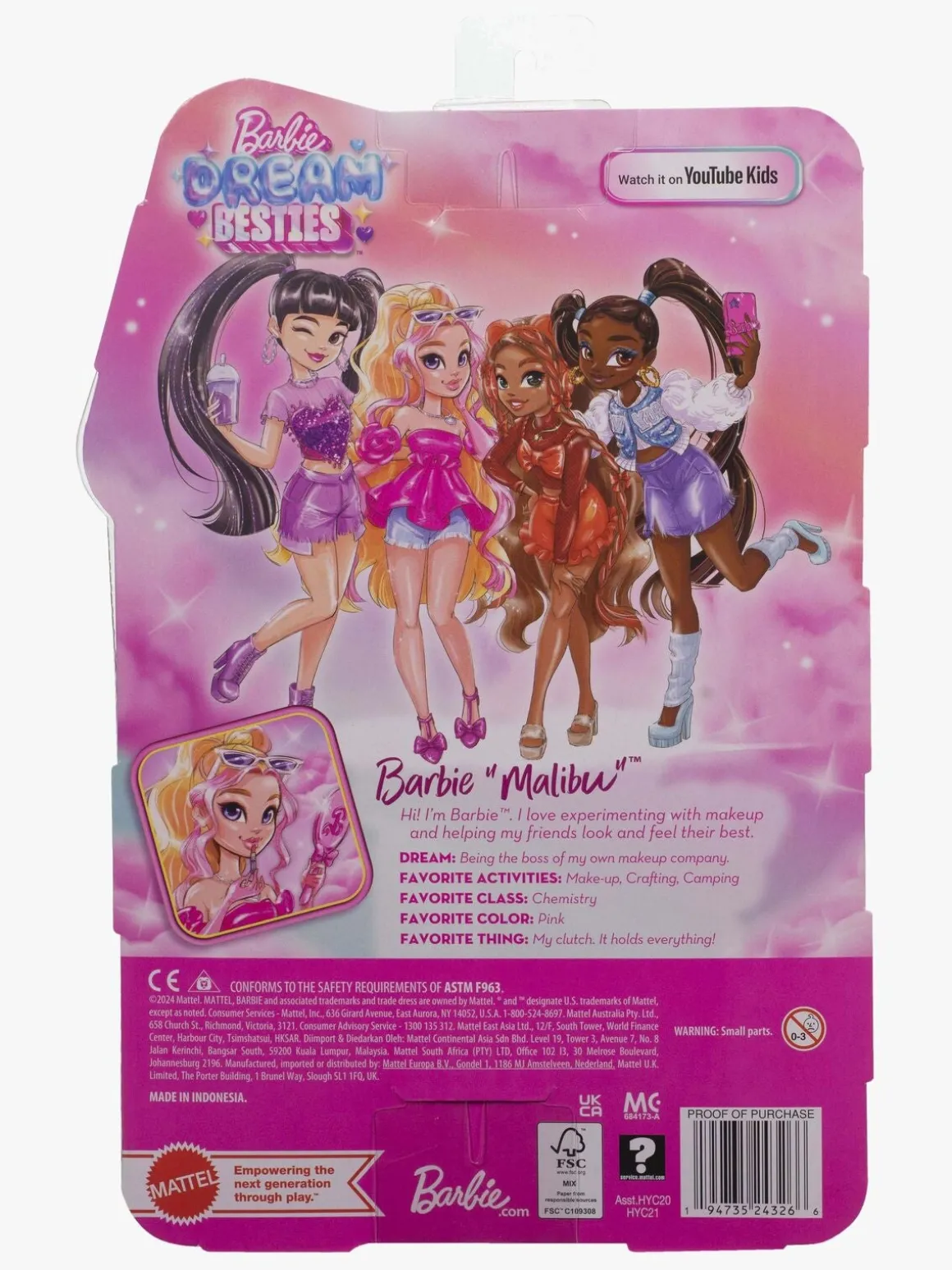 Barbie Dream Besties Dukke Malibu