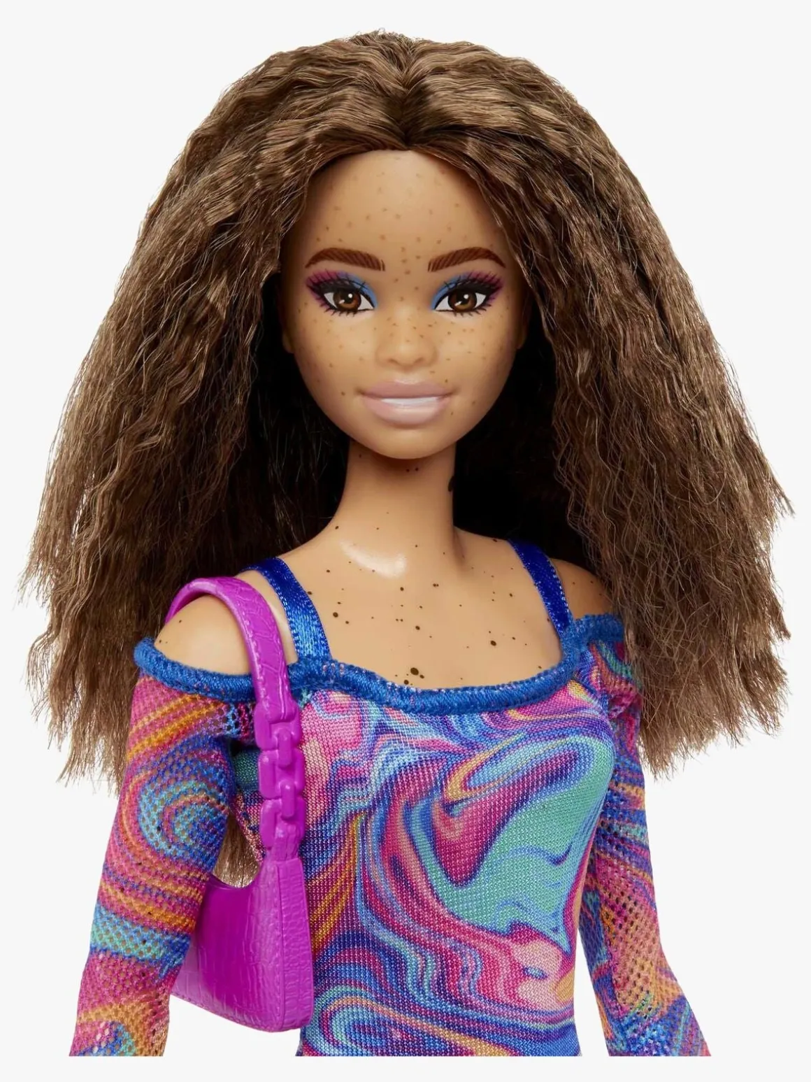 Barbie Fashionistas Dukke med Crepet Hår & Fregner