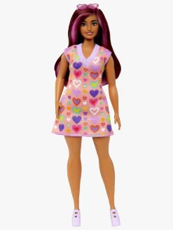 Barbie Fashionistas Dukke med Hjertemønstret Sweaterkjole