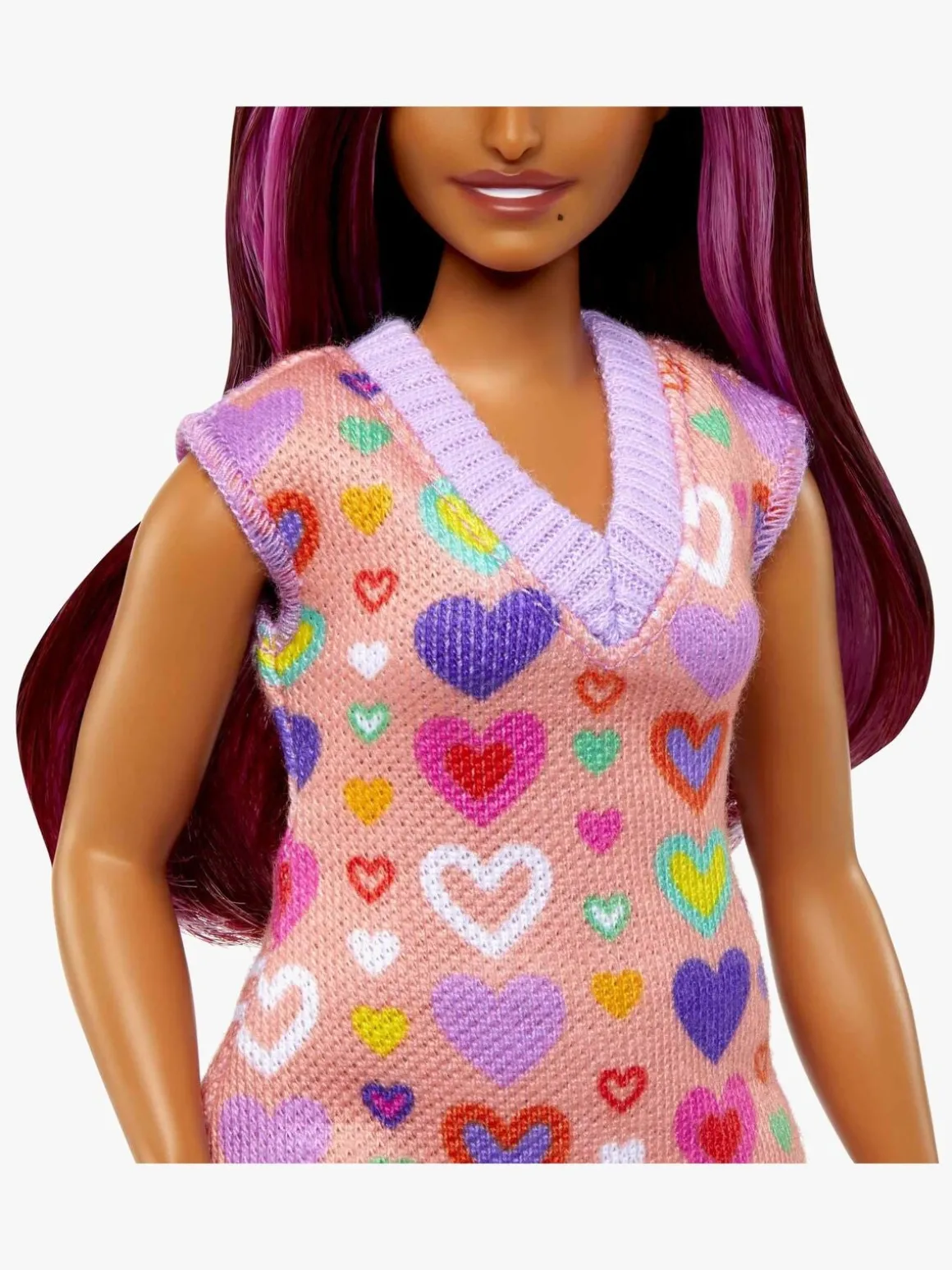 Barbie Fashionistas Dukke med Hjertemønstret Sweaterkjole
