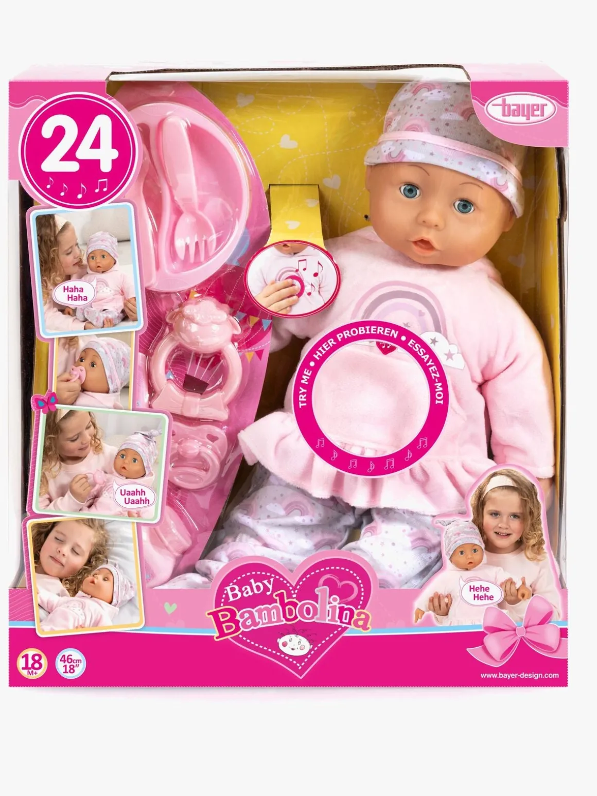 Bayer Design Bambolina Interaktiv Dukke 46 cm