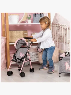 Bayer Design 10-i-1 Dukkevogn Sæt, Grå/Lyserød