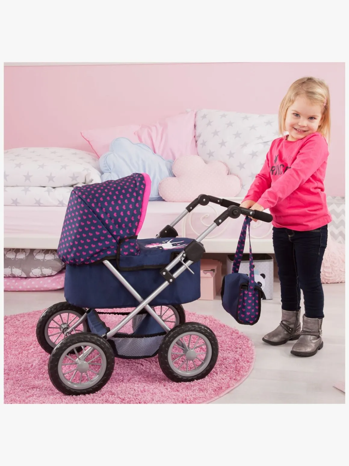 Bayer Design Trendy Dukkevogn Enhjørning, Blå