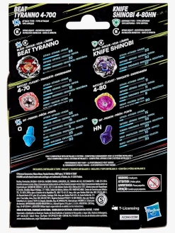 Beyblade Beat Tyranno & Knife Shinobi Spinnere 2-pak
