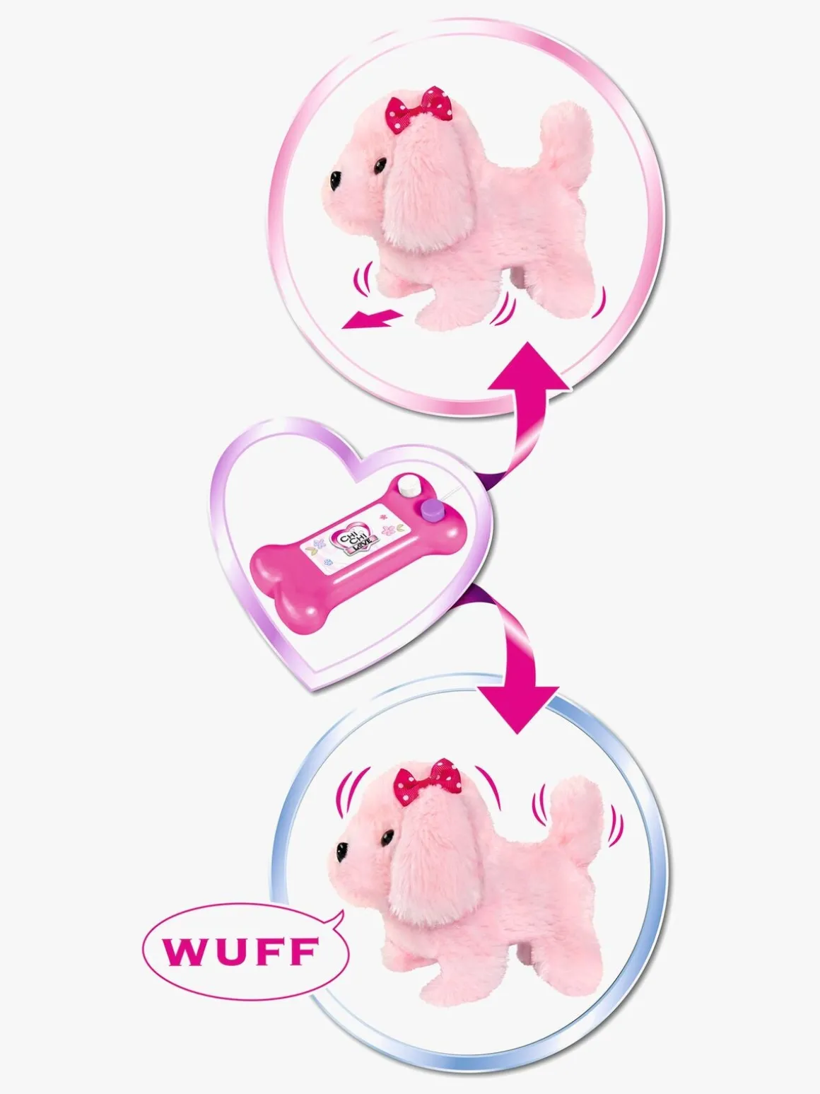 ChiChi LOVE Gående Hundehvalp med Fjernbetjening