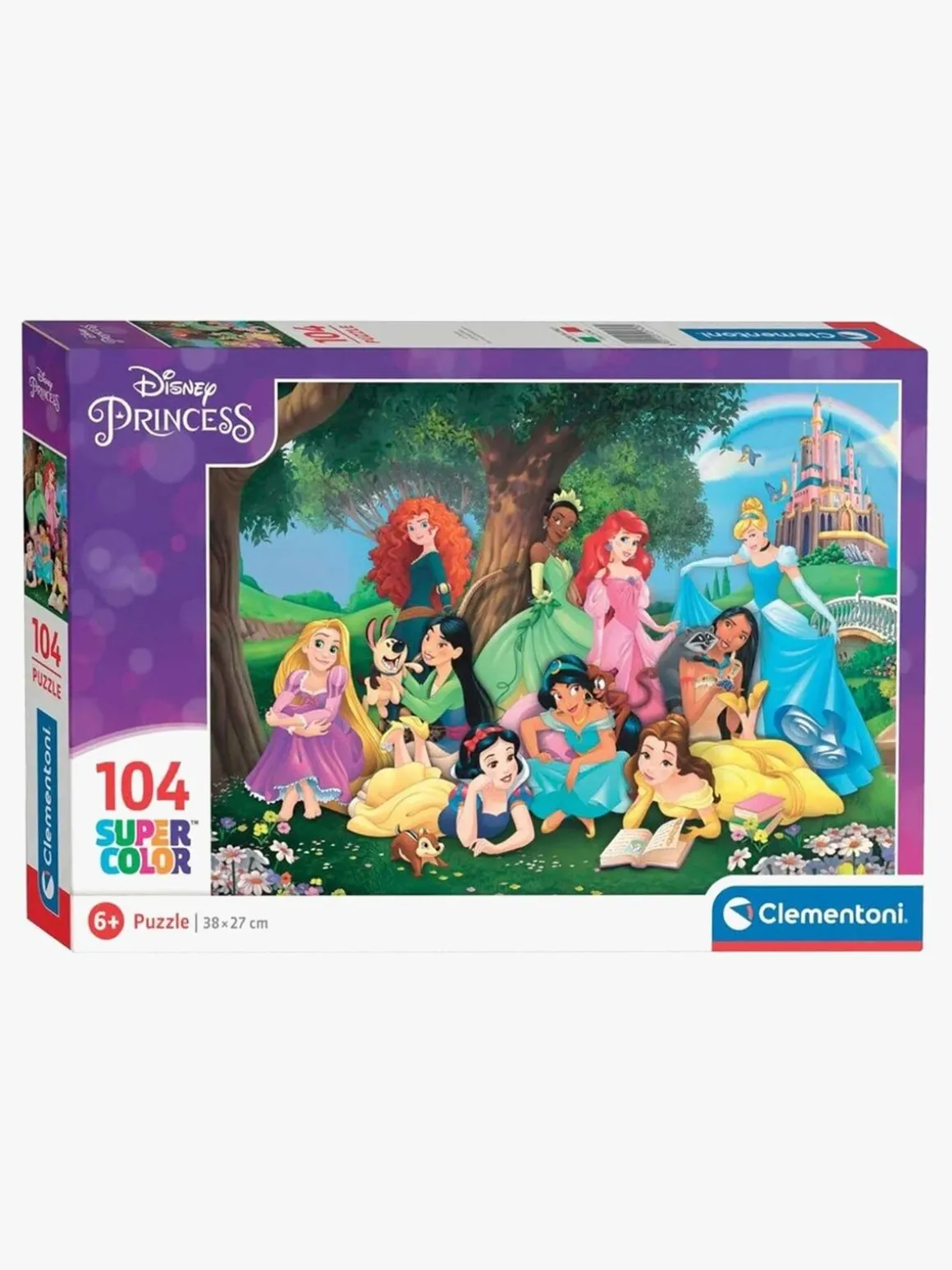Clementoni Super Color Disney Princess Puslespil 104 Brikker