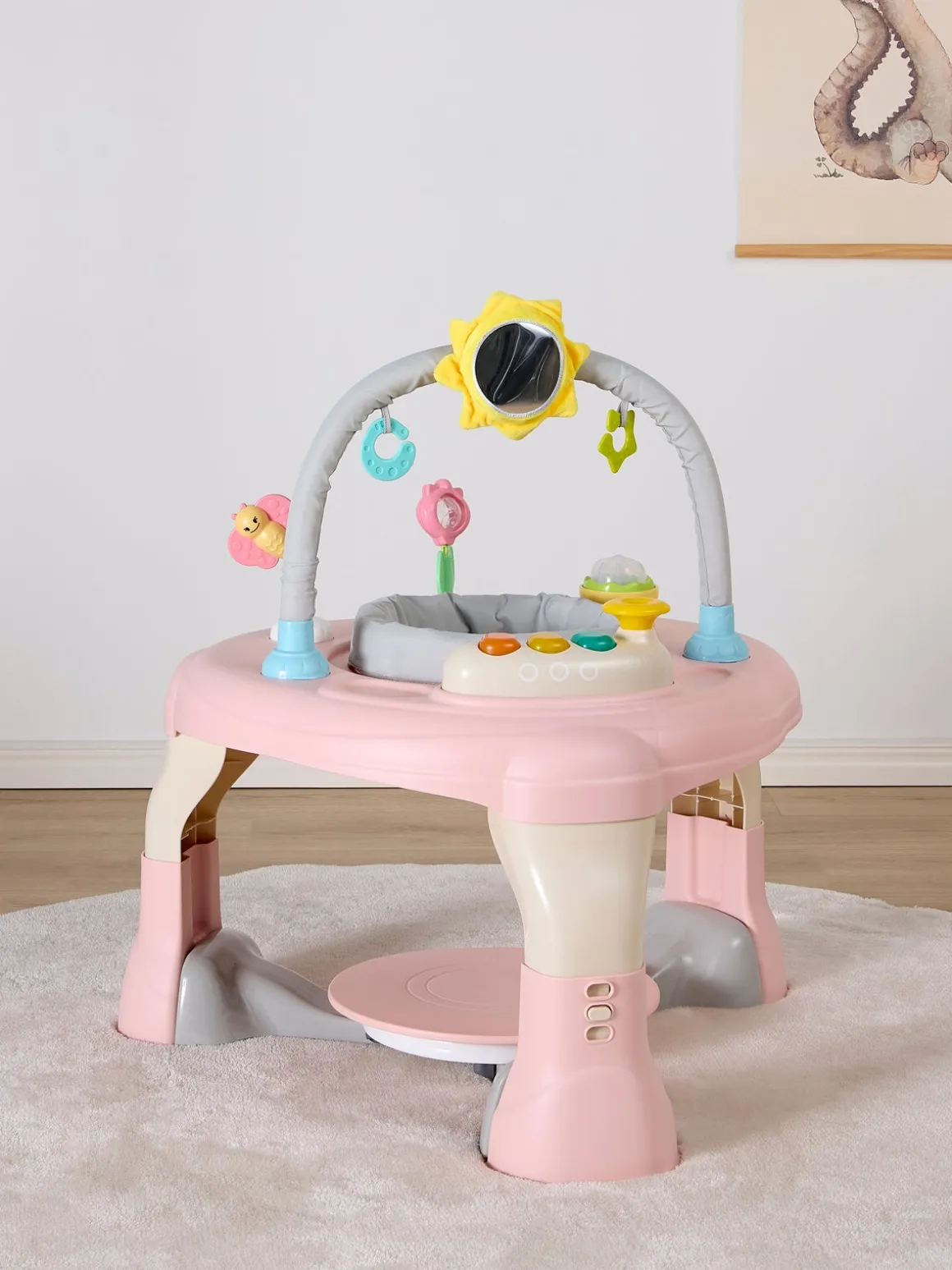 Cloudberry Castle Aktivitetscenter 3-i-1, Pink/Beige