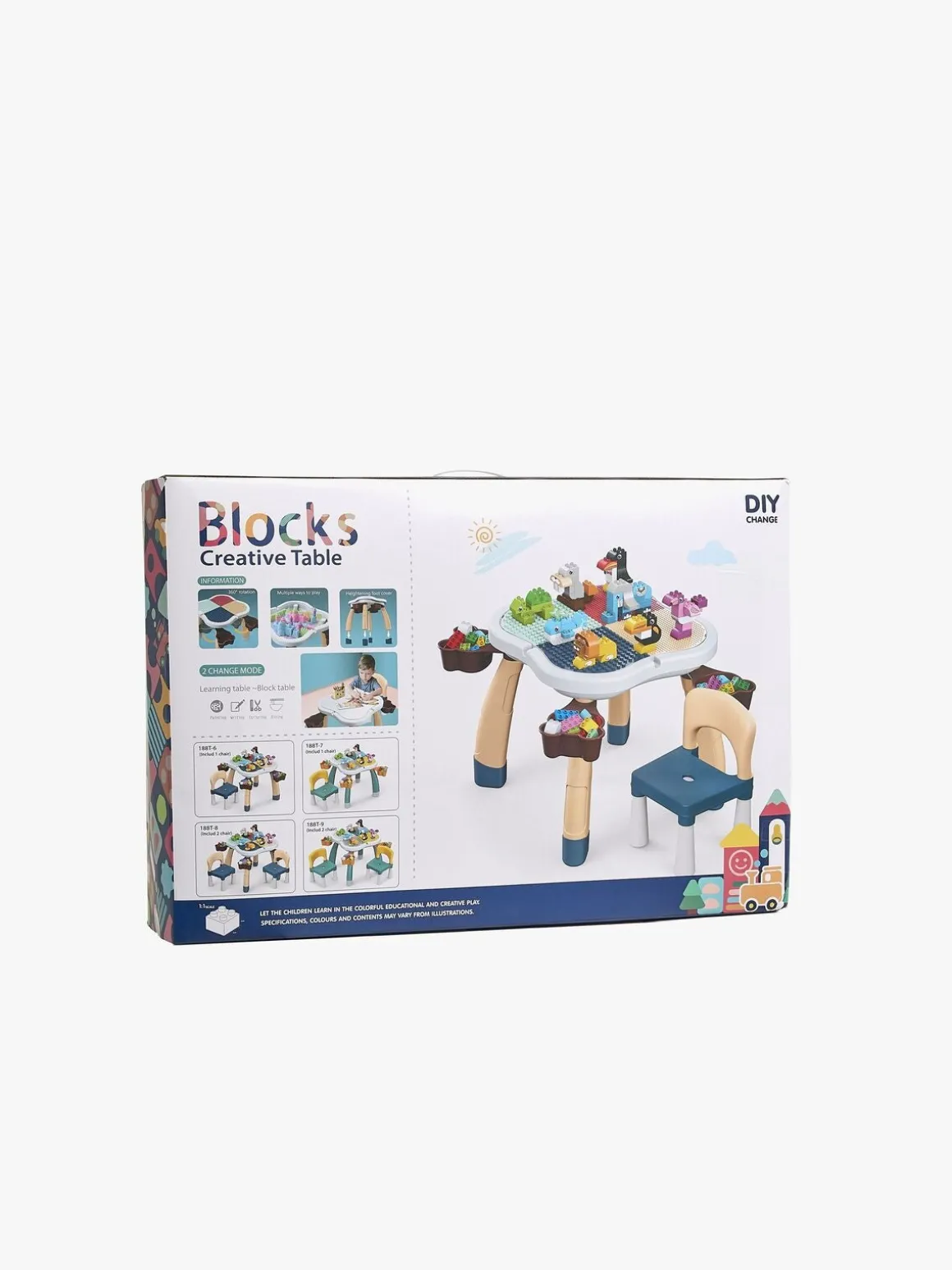 Cloudberry Castle Aktivitetsbord med Stole, Blue