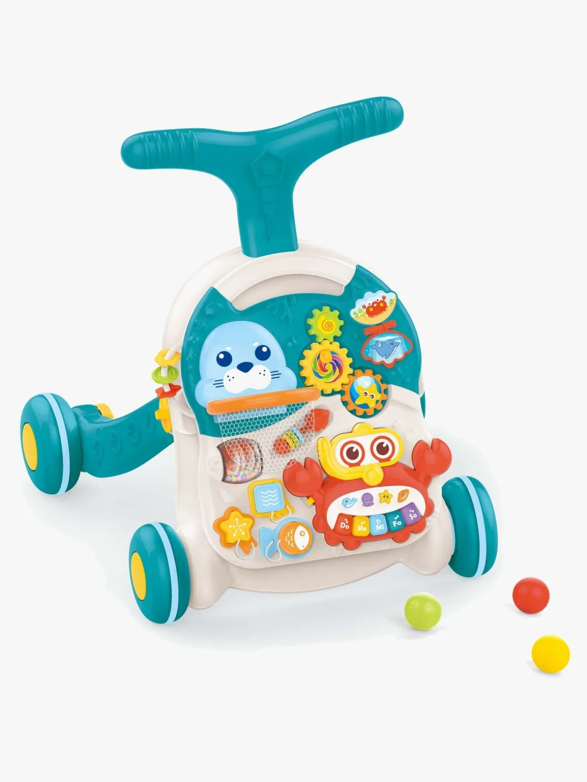 Cloudberry Castle 2-i-1 Gåvogn med Aktivitetsbord, Blå