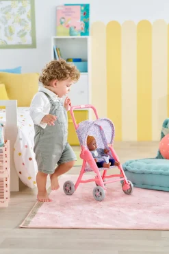 Corolle Dukkeklapvogn, Lyserød/blå