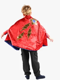 Den Goda Fen Vendbar Kappe med Øjenmaske 98-128 cm, Blå/Rød