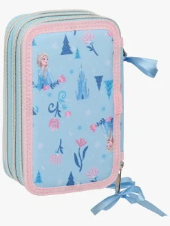 Disney Frozen Penalhus med 3 Rum Ice Magic, Lyseblå