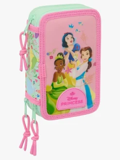 Disney Princess Penalhus med 3 Rum, Lyserød/Turkis