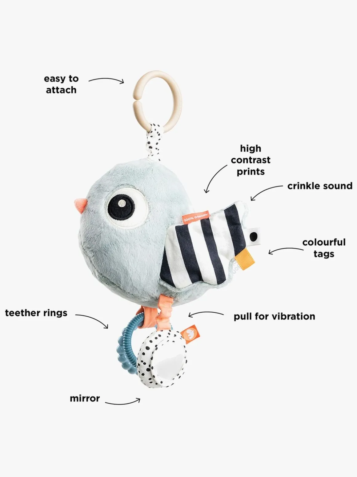 Done By Deer Birdee Aktivitetslegetøj, Blue