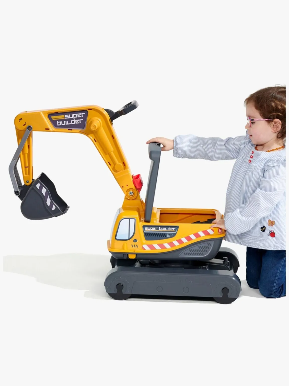 Falk Ride-on-gravemaskine Super Builder, Gul