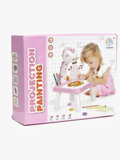 Fippla Tegnetavle med Projektør & Lys, Pink