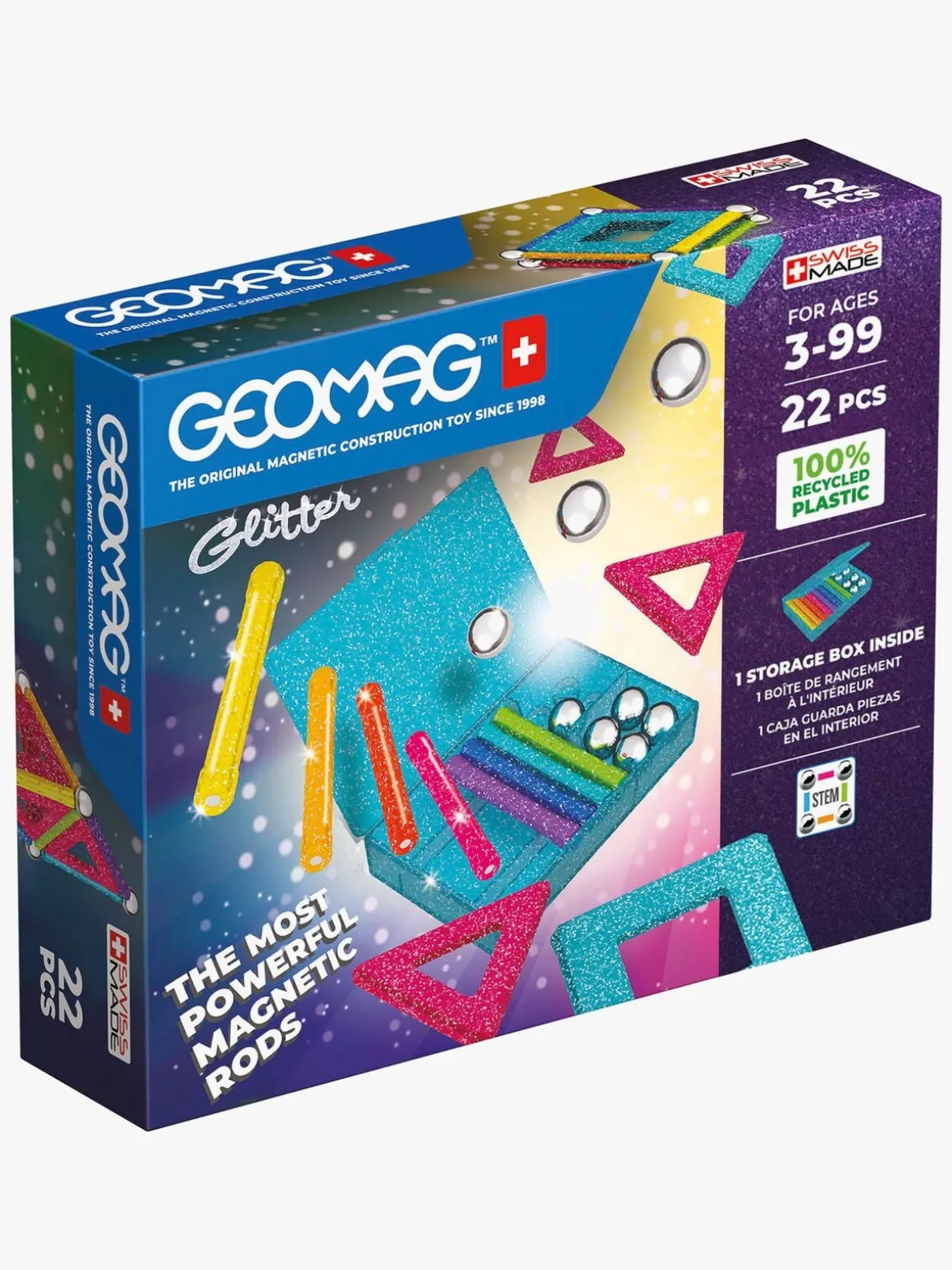 Geomag Glitter Panels Byggesæt 22 Dele