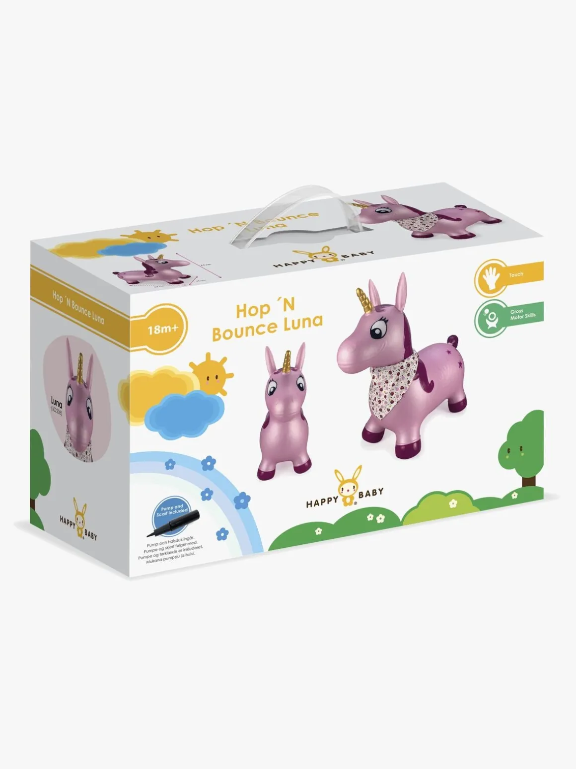 Happy Baby Hop 'N Bounce Luna Hoppedyr Enhjørning