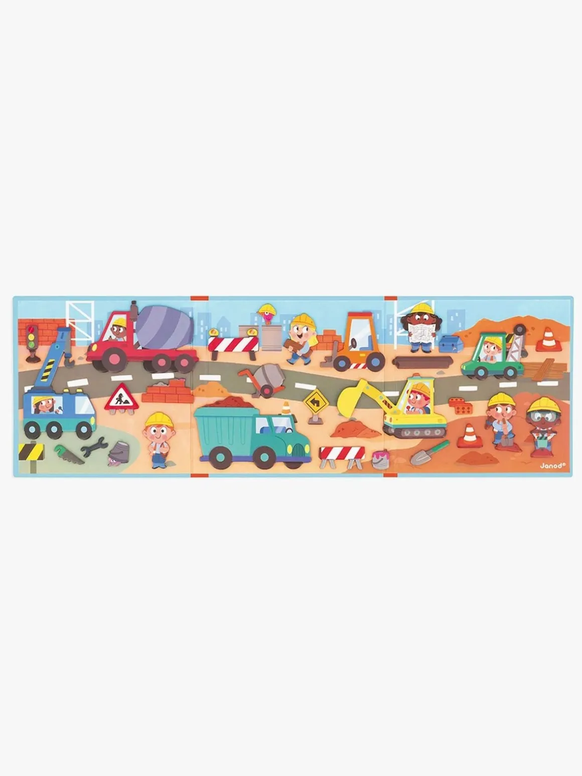 Janod Magneti'Stories Magnetsæt Byggeplads 30 Stk.