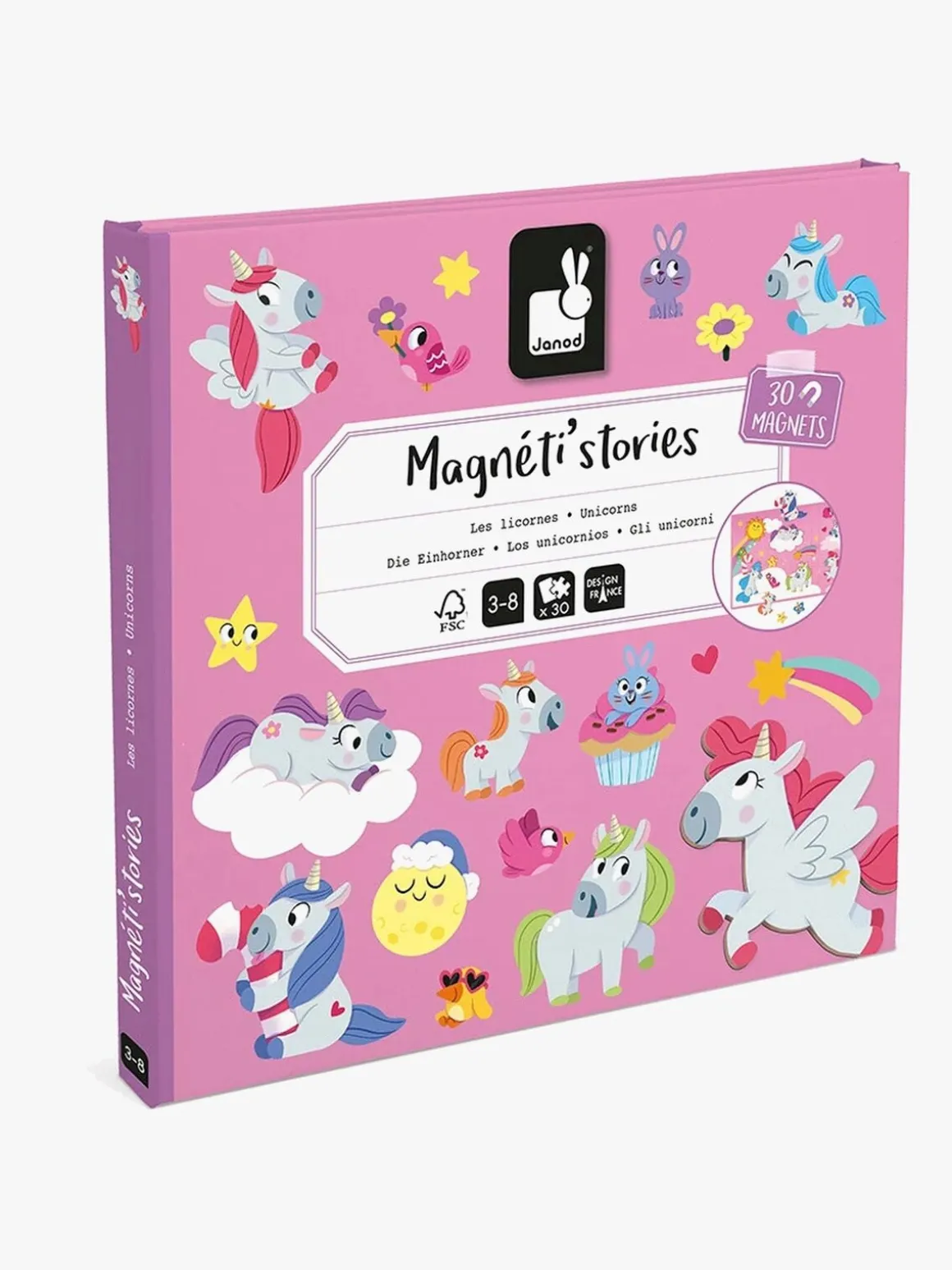 Janod Magneti'Stories Magnetsæt Enhjørninger 30 Stk.