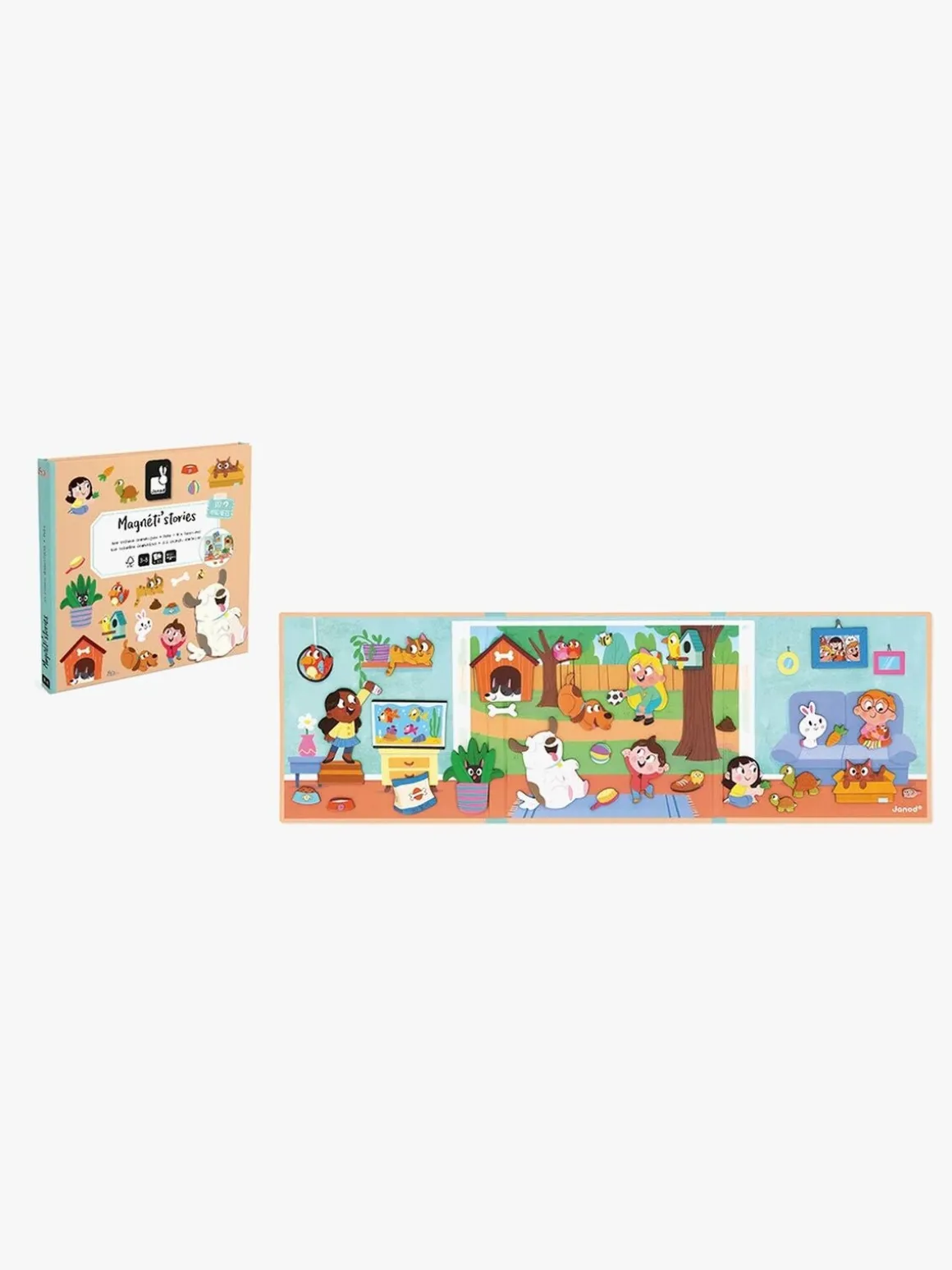 Janod Magneti'Stories Magnetsæt Kæledyr 30 Stk.