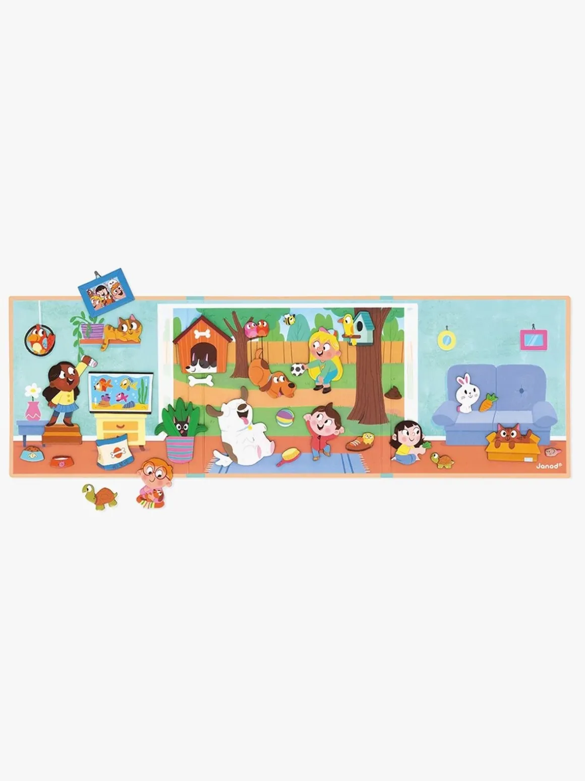 Janod Magneti'Stories Magnetsæt Kæledyr 30 Stk.