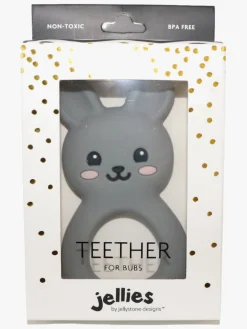 Jellystone Designs  Kanin Bidering Silikone, Lysegrå