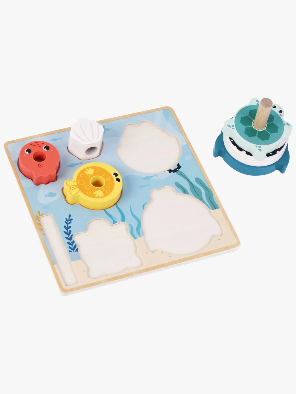 Kinder and Kids 2-i-1 Børnepuslespil og Stabletårn