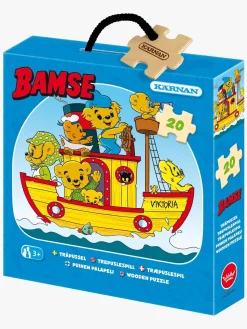 Kärnan Bamse Verdens Stærkeste Bjørn Træpuslespil 20 Brikker