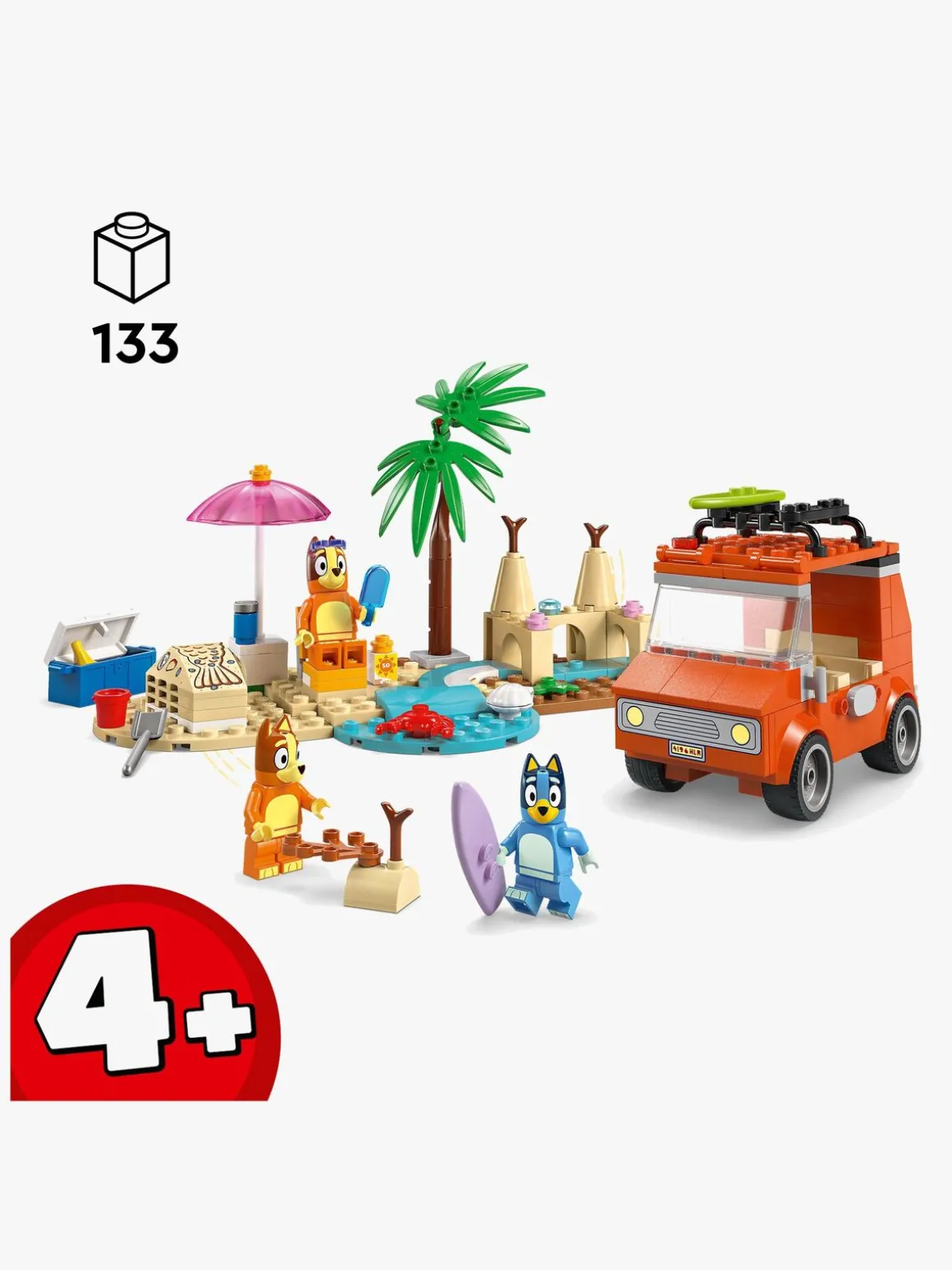 LEGO Bluey 11202 Blueys familie-biltur til stranden
