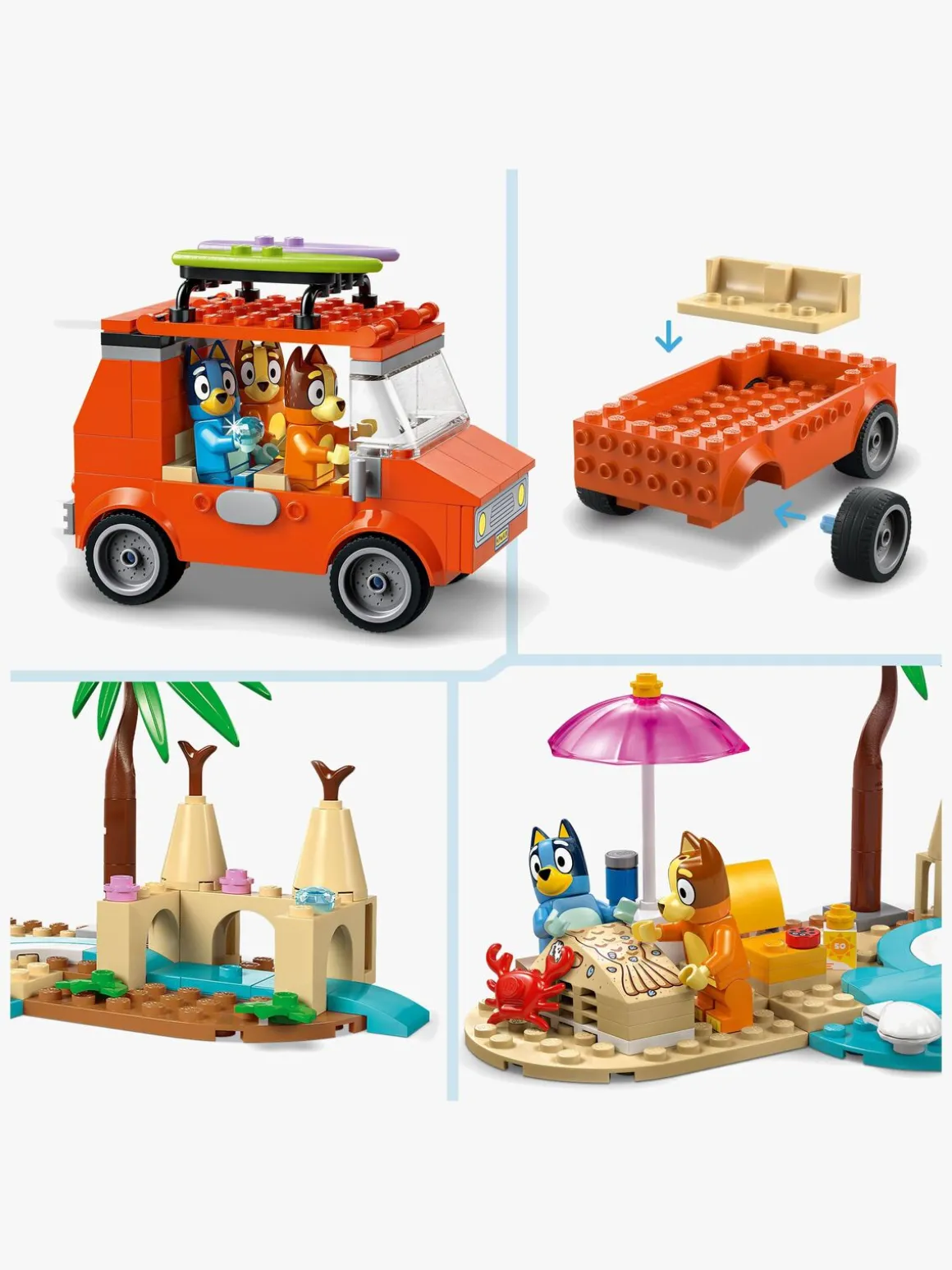 LEGO Bluey 11202 Blueys familie-biltur til stranden