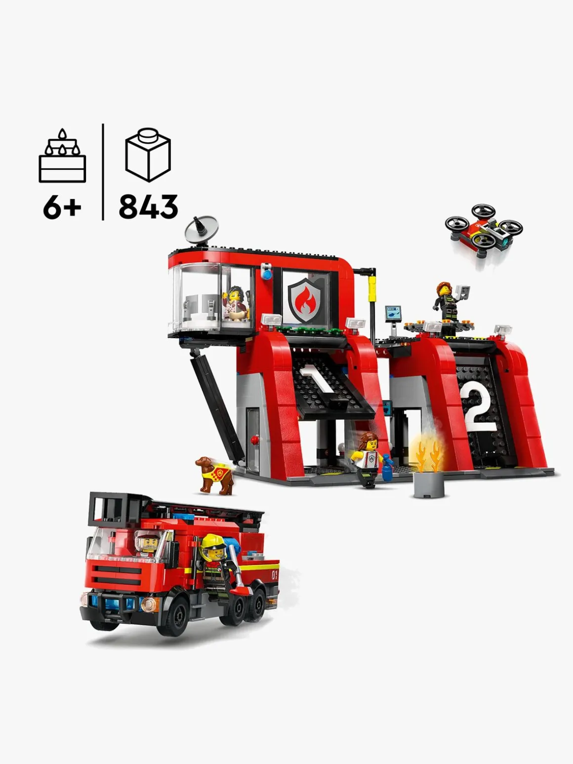 LEGO City 60414 Brandstation med brandbil
