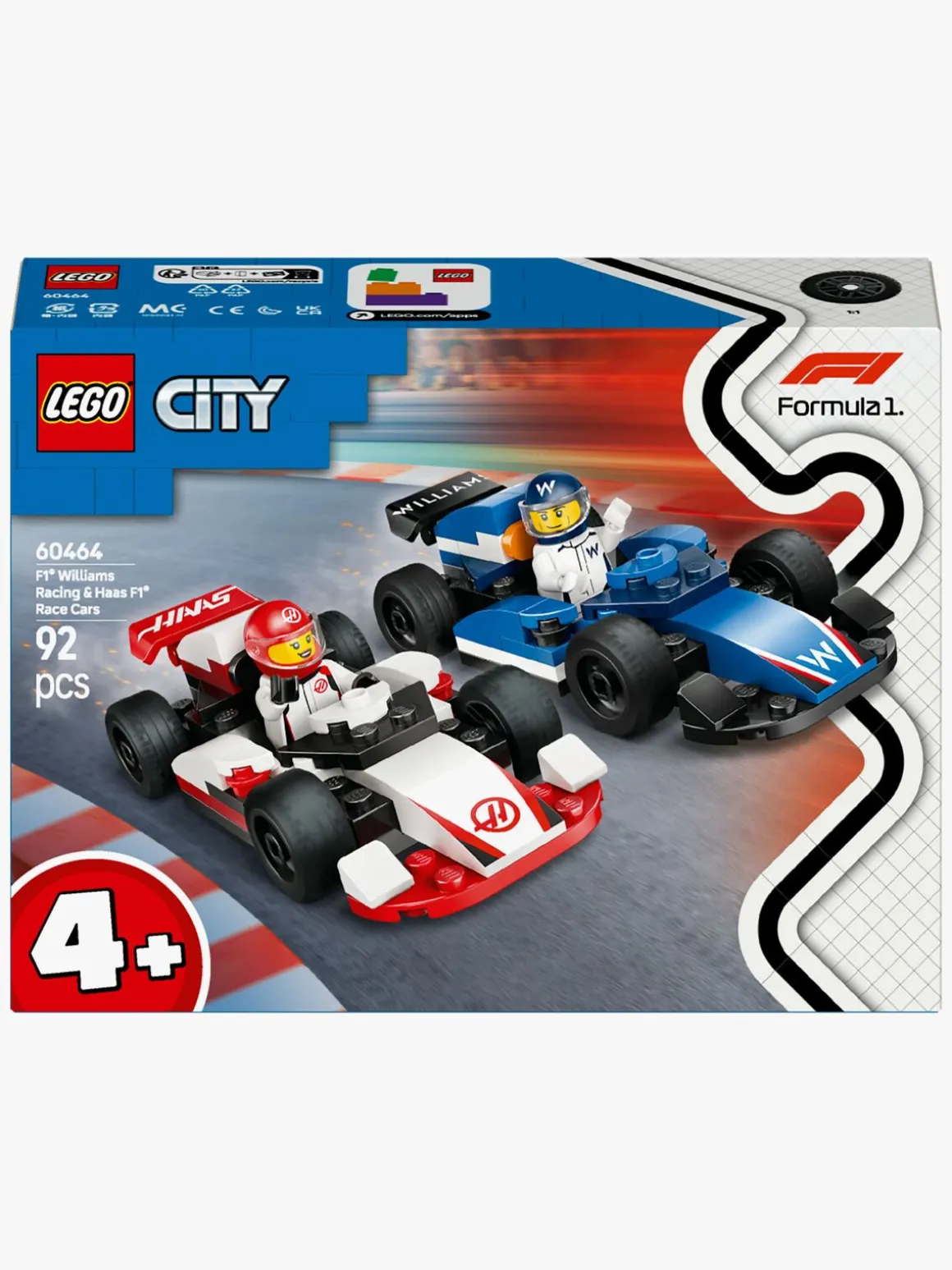 LEGO City 60464 F1 Williams Racing og Haas F1-racerbiler