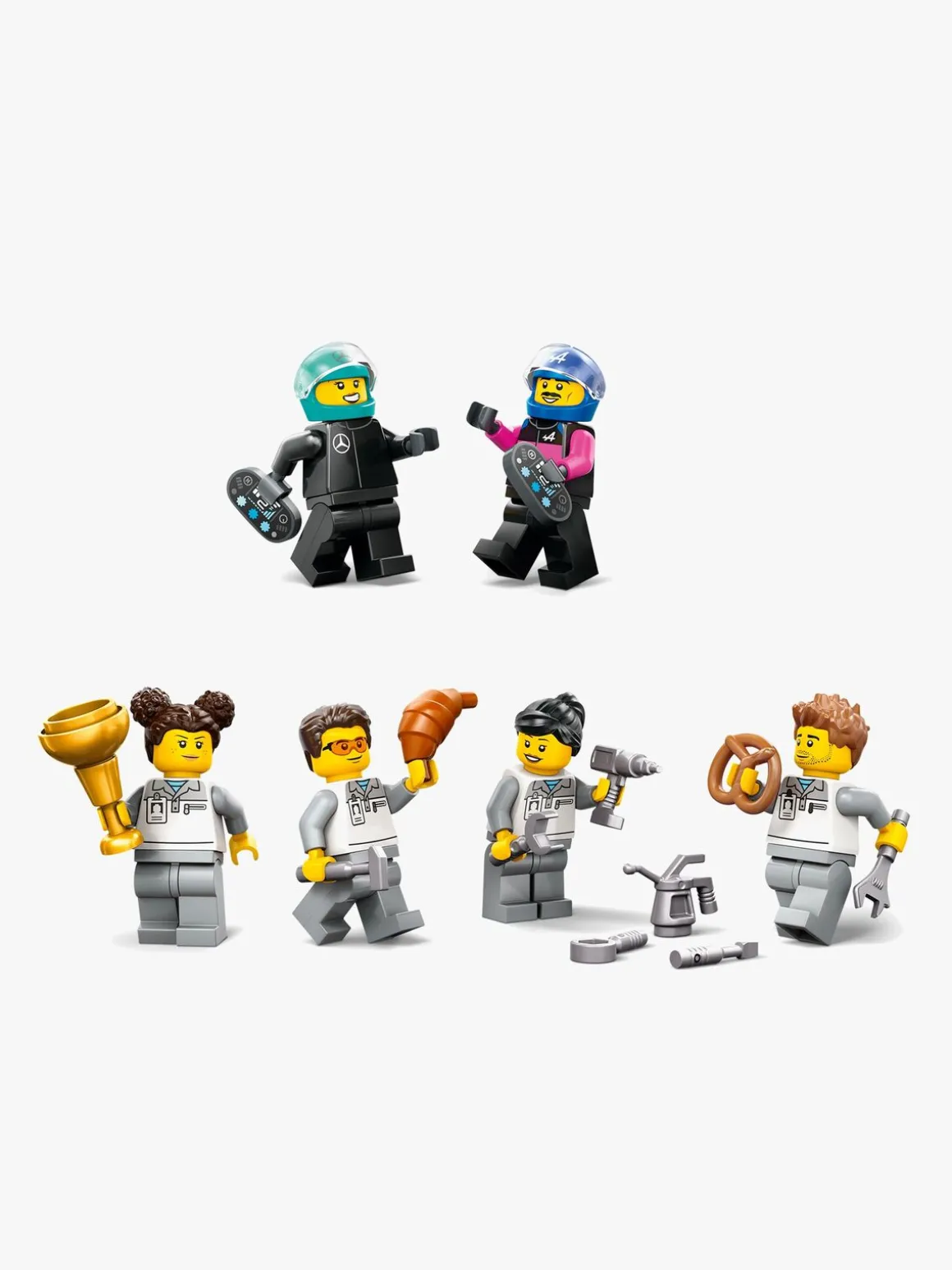 LEGO City 60444 F1-garage: Mercedes-AMG og Alpine-biler