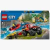 LEGO City 60412 Firhjulstrukket brandbil med redningsbåd