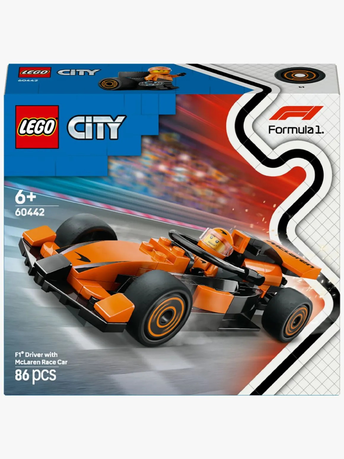 LEGO City 60442 F1-kører med McLaren-racerbil