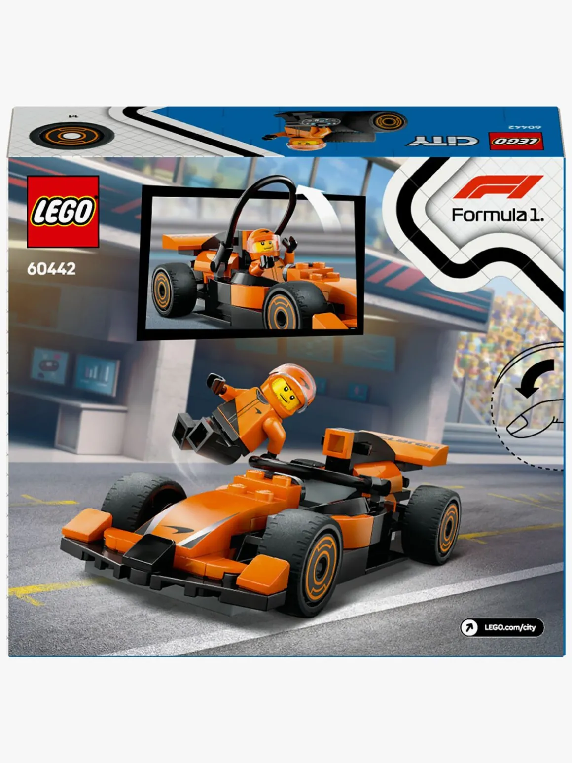 LEGO City 60442 F1-kører med McLaren-racerbil