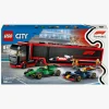 LEGO City 60445 F1-lastbil med RB20 og AMR24 F1-biler