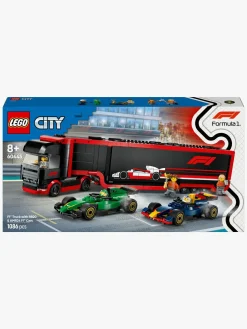 LEGO City 60445 F1-lastbil med RB20 og AMR24 F1-biler