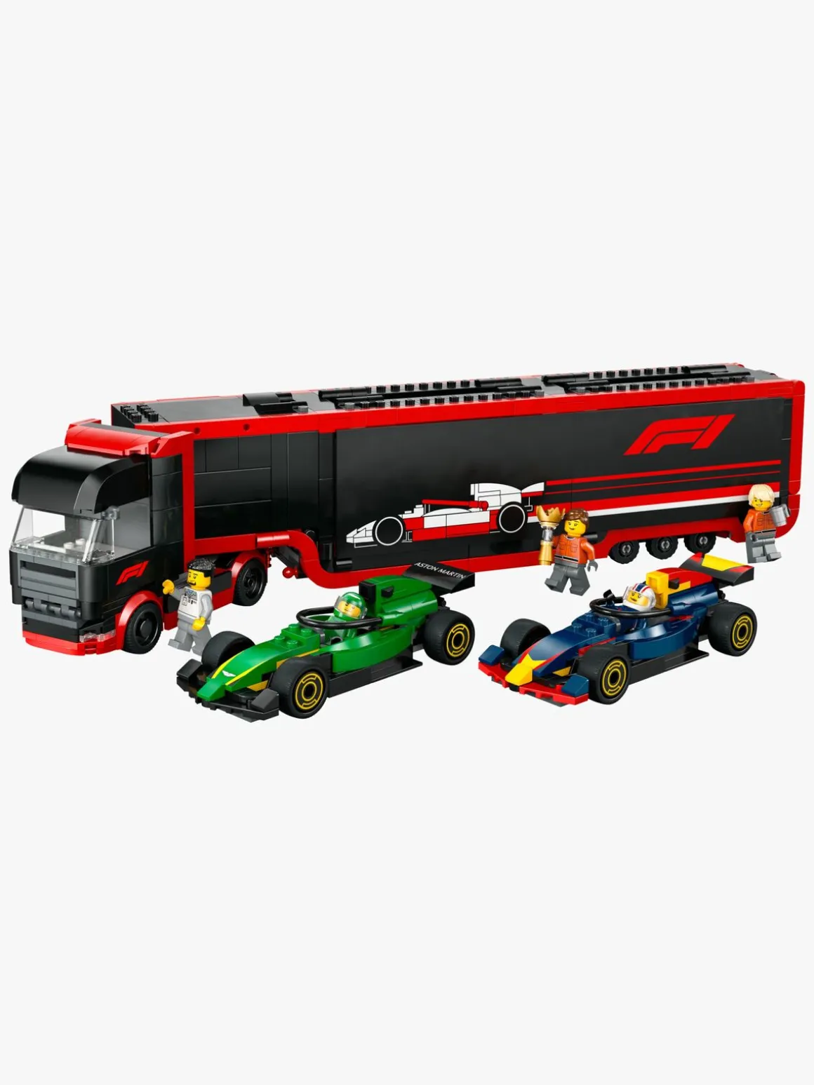 LEGO City 60445 F1-lastbil med RB20 og AMR24 F1-biler