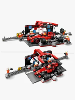 LEGO City 60443 F1-pitstop og pitcrew med Ferrari-bil