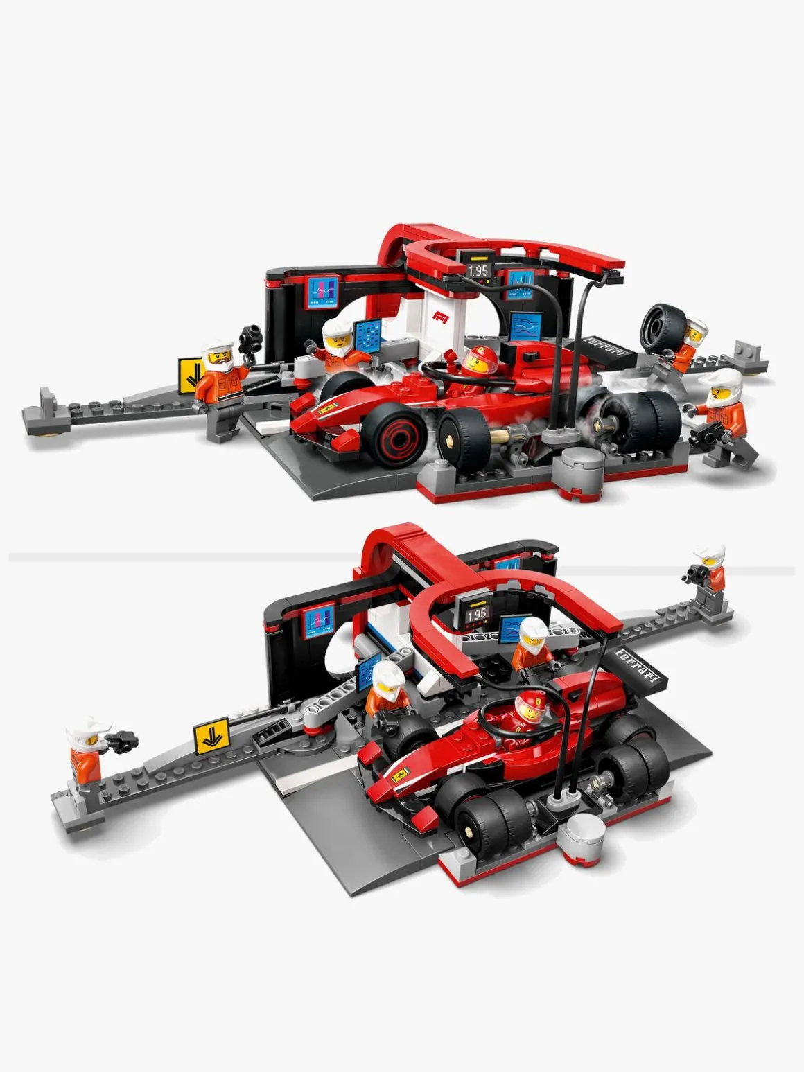 LEGO City 60443 F1-pitstop og pitcrew med Ferrari-bil