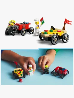 LEGO City 60458 Racerbilpakke – pizzabil mod brandbil