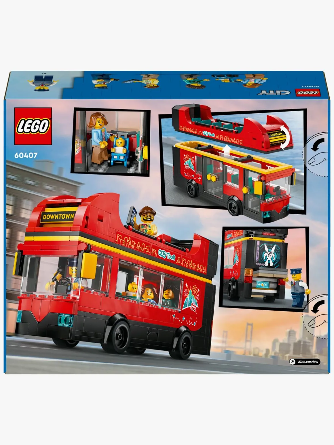LEGO City 60407 Rød dobbeltdækker-turistbus