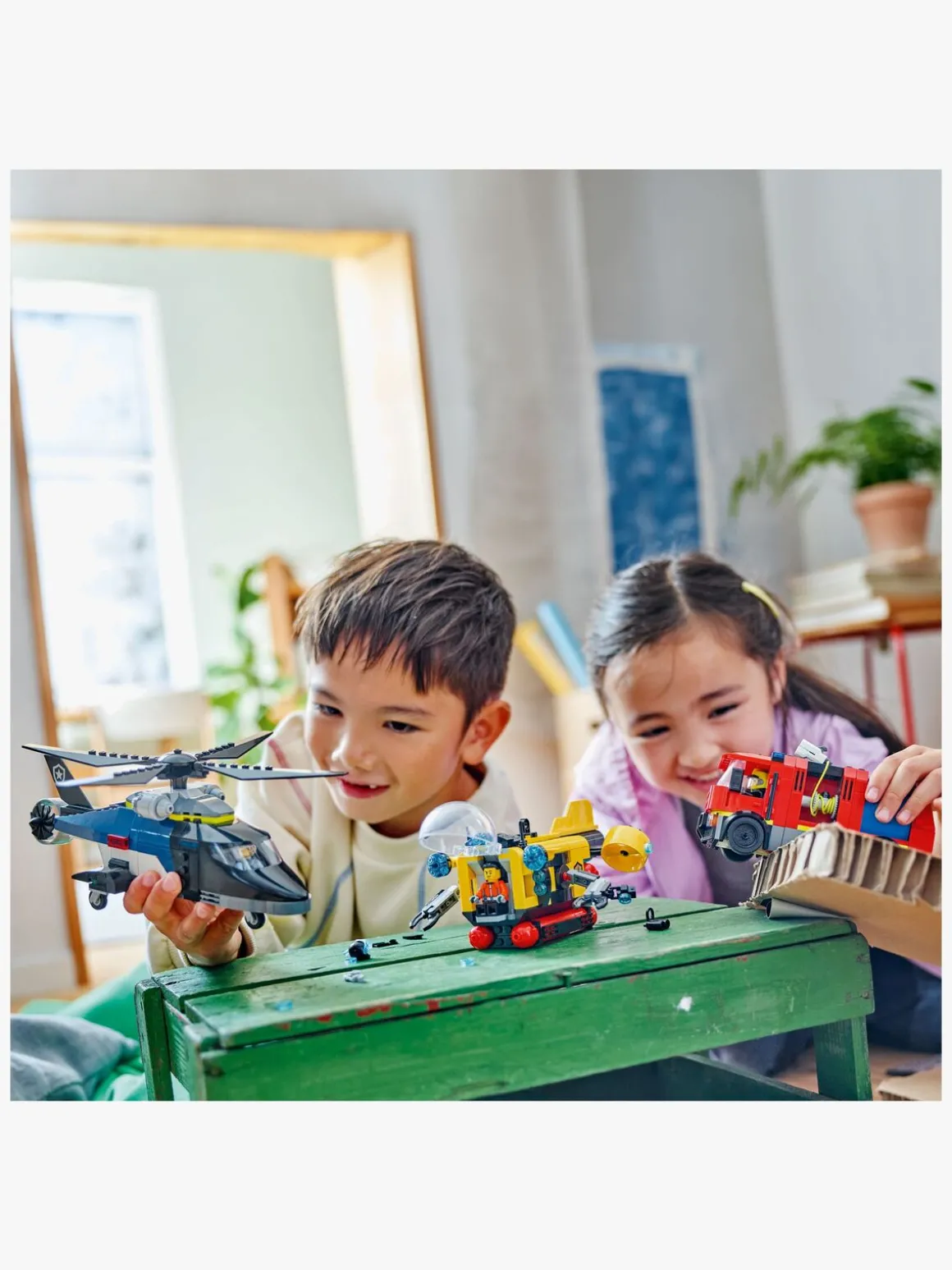 LEGO City 60462 Remix – helikopter, brandbil og ubåd