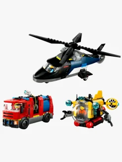 LEGO City 60462 Remix – helikopter, brandbil og ubåd
