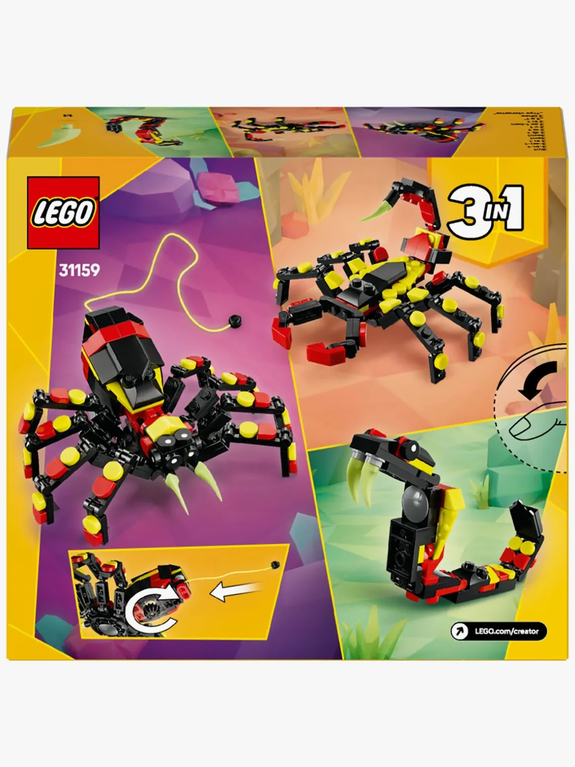LEGO Creator 31159 Vilde dyr: Edderkop på spring